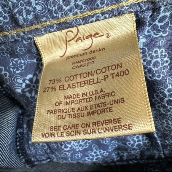 PAIGE Women's Dark Blue Jeans Hidden Hills 29 - Picture 11 of 13